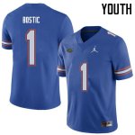 Youth Florida Gators #1 Jonathan Bostic NCAA Jordan Brand Royal Authentic Stitched College Football Jersey GWD4262PS